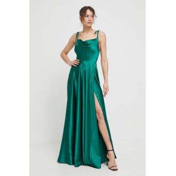 Answear Lab rochie culoarea verde, maxi, evazati