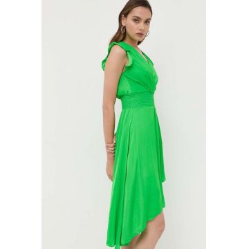 Morgan rochie culoarea verde, midi, evazati