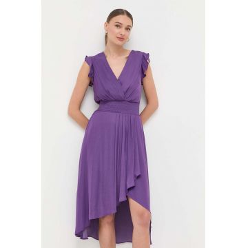 Morgan rochie culoarea violet, midi, evazati