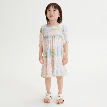 Reserved - Rochie cu model - Multicolor