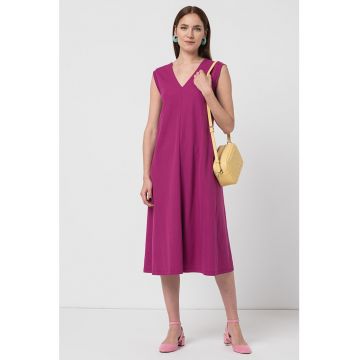 Rochie cu decolteu in V si cordon