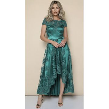 Rochie eleganta clos confectionata din dantela verde