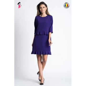 Rochie Xara eleganta vaporoasa cu volane la baza