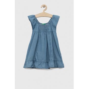 United Colors of Benetton rochie din denim pentru copii mini, evazati