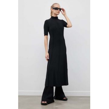 Day Birger et Mikkelsen rochie culoarea negru, maxi, evazati