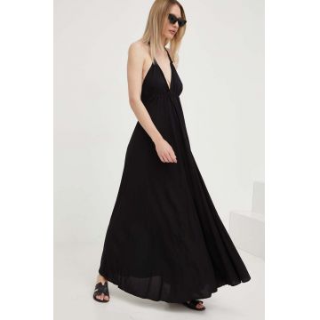 Answear Lab rochie culoarea negru, maxi, evazati
