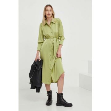 Answear Lab rochie culoarea verde, maxi, drept