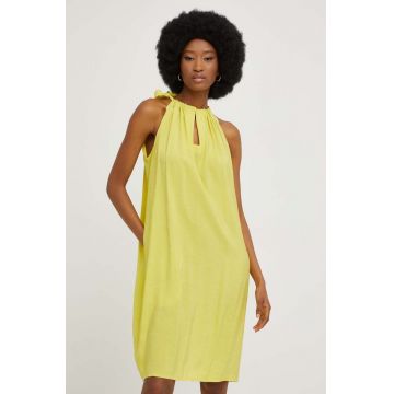 Answear Lab rochie culoarea verde, mini, evazati
