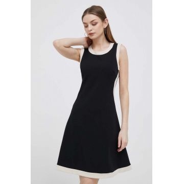 Dkny rochie culoarea negru, mini, evazati