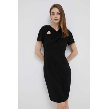 Dkny rochie culoarea negru, mini, mulata