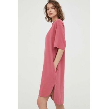 G-Star Raw rochie din bumbac culoarea roz, mini, oversize