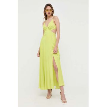 Morgan rochie culoarea verde, maxi, evazati