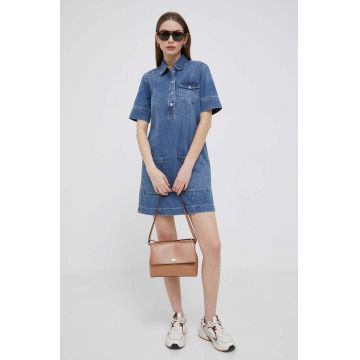 Pepe Jeans rochie jeans mini, drept