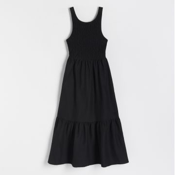 Reserved - Rochie maxi din bumbac - Negru Reserved - Rochie maxi din bumbac - Negru