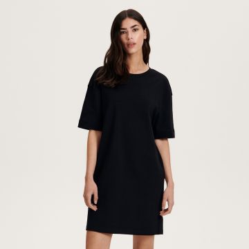 Reserved - Rochie mini cu conținut ridicat de bumbac - Negru