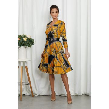 Rochie Anda Galben Mustar