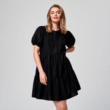 Sinsay - Rochie mini babydoll - Negru