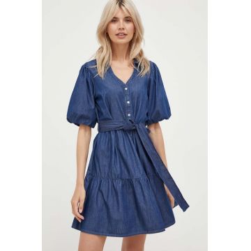 United Colors of Benetton rochie jeans mini, evazati