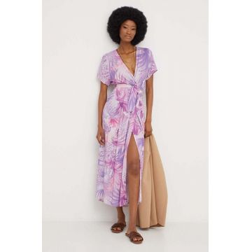 Answear Lab rochie culoarea violet, maxi, evazati