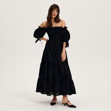 Reserved - Rochie stil boho - Negru