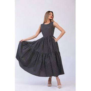Rochie cu croiala in A si buzunare laterale