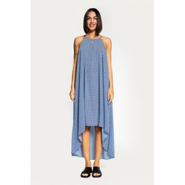 Rochie maxi lejera asimetrica