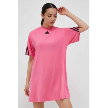 adidas rochie culoarea roz, mini, oversize