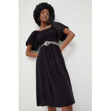 Answear Lab rochie culoarea negru, mini, evazati