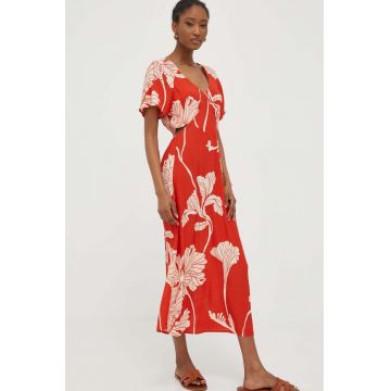 Answear Lab rochie culoarea rosu, midi, drept
