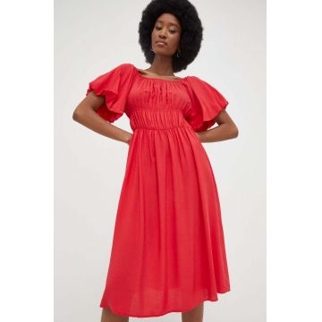 Answear Lab rochie culoarea rosu, mini, evazati