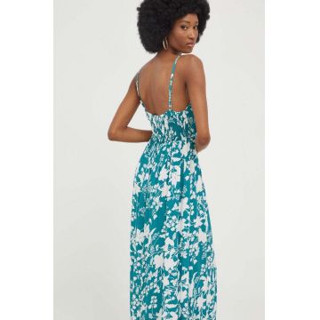 Answear Lab rochie culoarea verde, maxi, evazati