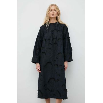 Day Birger et Mikkelsen rochie culoarea negru, midi, evazati