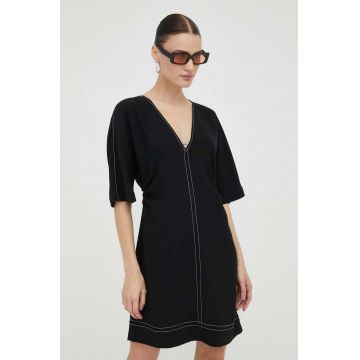 Day Birger et Mikkelsen rochie culoarea negru, mini, evazati