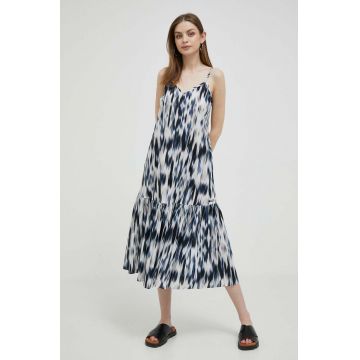 Dkny rochie din bumbac midi, evazati