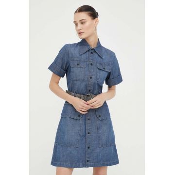 G-Star Raw rochie jeans mini, drept