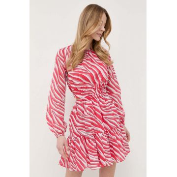 MICHAEL Michael Kors rochie din bumbac culoarea roz, mini, evazati