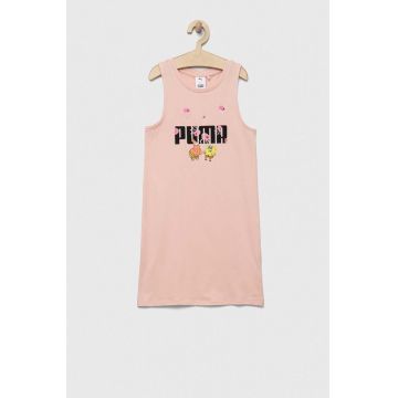 Puma rochie fete x SPONGEBOB culoarea roz, mini, drept