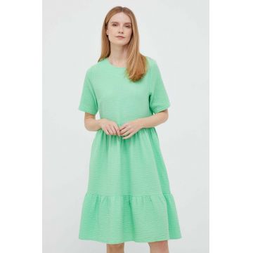 Rich & Royal rochie culoarea verde, midi, evazati
