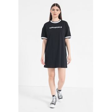 Rochie-tricou cu maneci cazute Wordmark