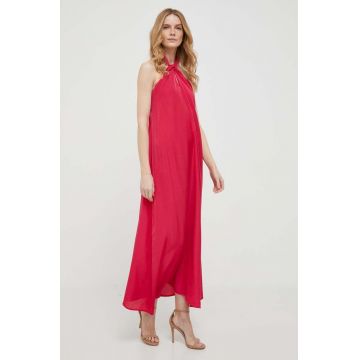 Sisley rochie culoarea roz, midi, drept