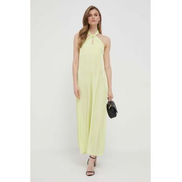 Sisley rochie culoarea verde, maxi, oversize