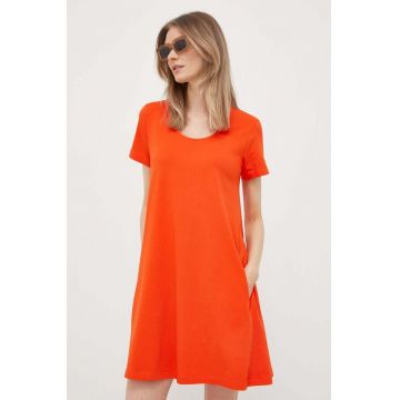 United Colors of Benetton rochie culoarea portocaliu, mini, evazati