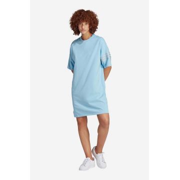 adidas Originals rochie Adicolor Neuclassics Tee Dress mini, oversize IB7308-blue