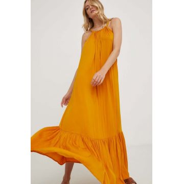 Answear Lab rochie culoarea portocaliu, maxi, oversize