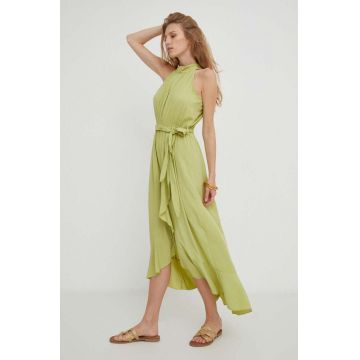 Answear Lab rochie culoarea verde, maxi, drept