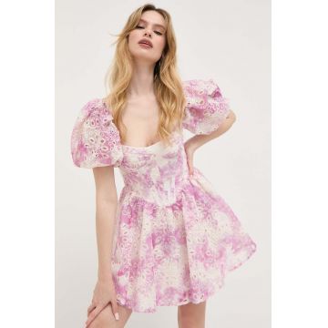 Bardot rochie mini, evazati