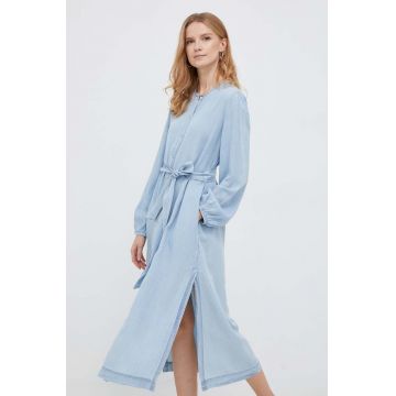 Pepe Jeans rochie Fabiola midi, drept