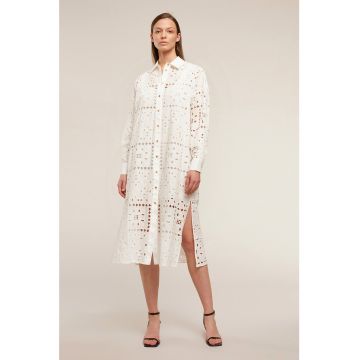 Rochie-camasa cu model cu perforatii