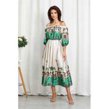 Rochie Daphne Verde Floral