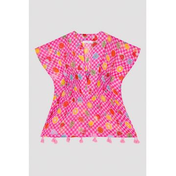 Rochie de plaja cu canafi decorativi